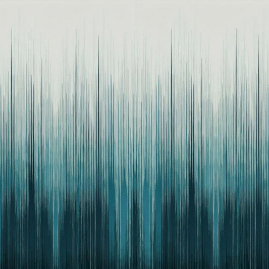 Cerulean Tide wallpaper with vertical teal and navy gradient lines